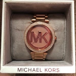 MICHAEL KORS Rose Gold & Diamond Watch